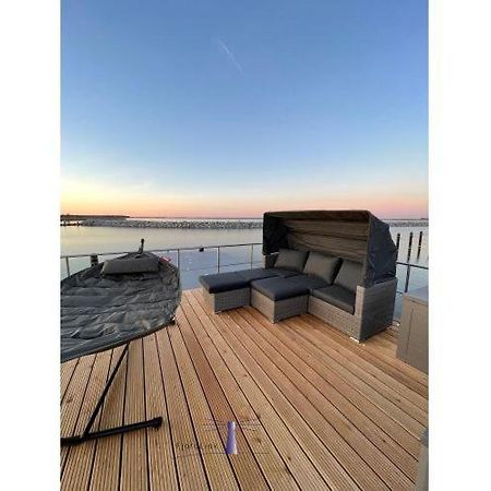 Hausboot Fjord Haven Mit Biosauna In Barth Bagian luar foto