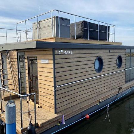 Hausboot Fjord Haven Mit Biosauna In Barth Bagian luar foto
